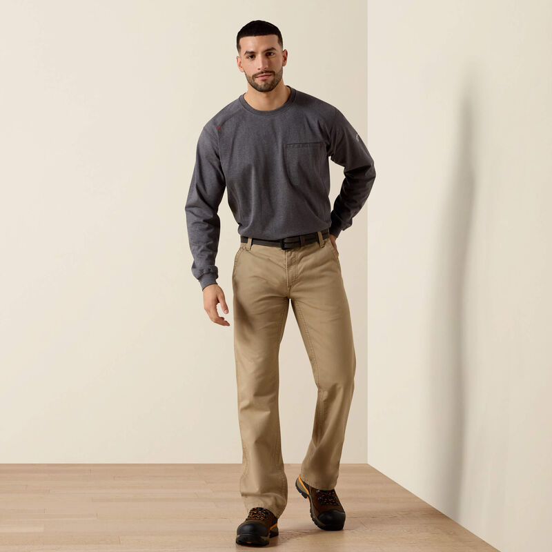 10017227 | FR M4 Relaxed Workhorse Boot Cut Pant in Khaki
