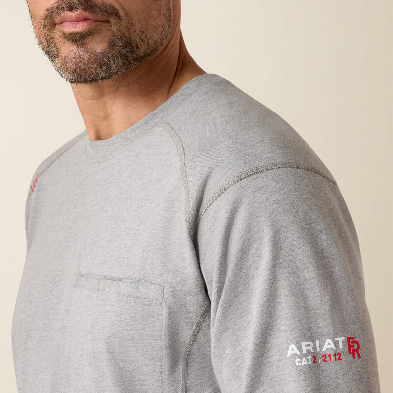 10022329 | FR Air Crew T-Shirt in Silver Fox Heather