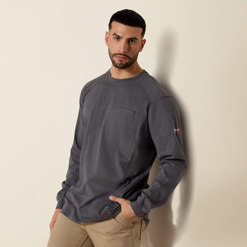 10039429 | FR Air Life on the Line Graphic T-Shirt in Charcoal Heather