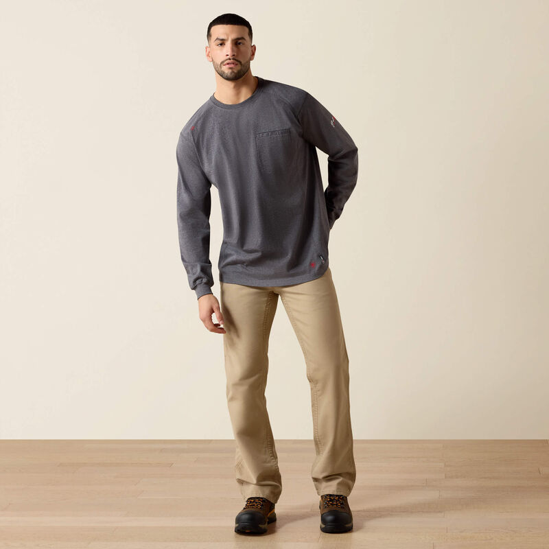 10039429 | FR Air Life on the Line Graphic T-Shirt in Charcoal Heather