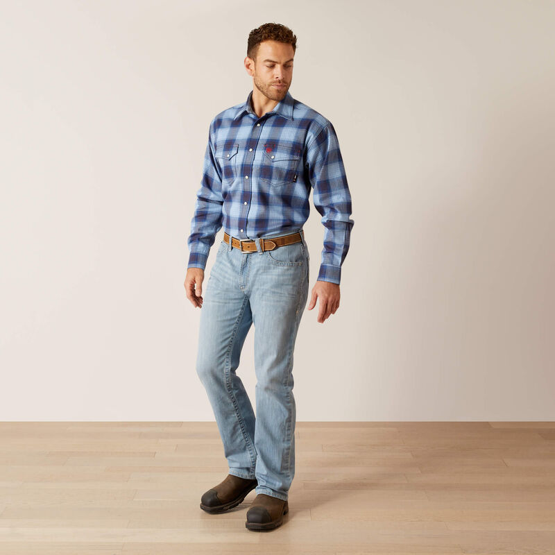 10051849 | FR M4 Relaxed DuraStretch DuraLight Remming Boot Cut Jean in Clemente Blue