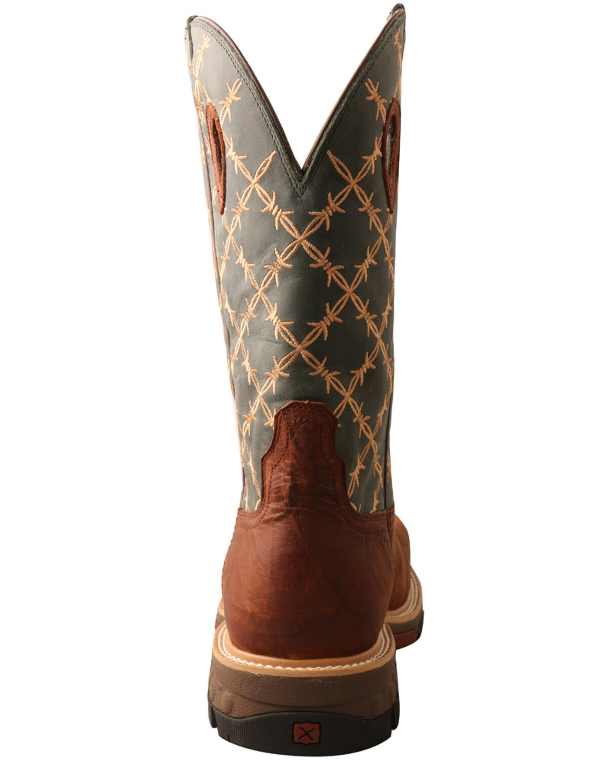 MXB0005 | Barbed Wire Square Toe Western Work Boots