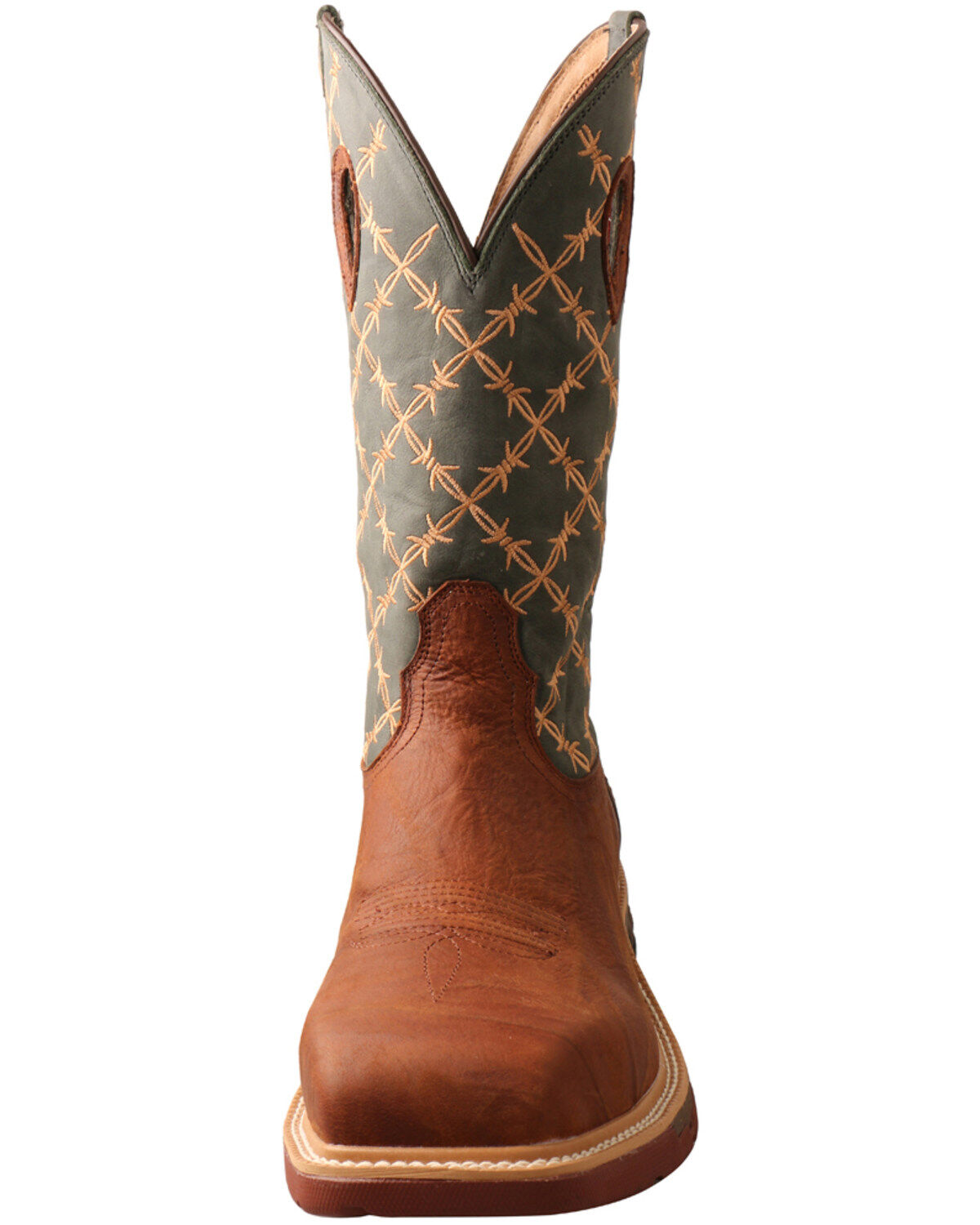 MXB0005 | Barbed Wire Square Toe Western Work Boots