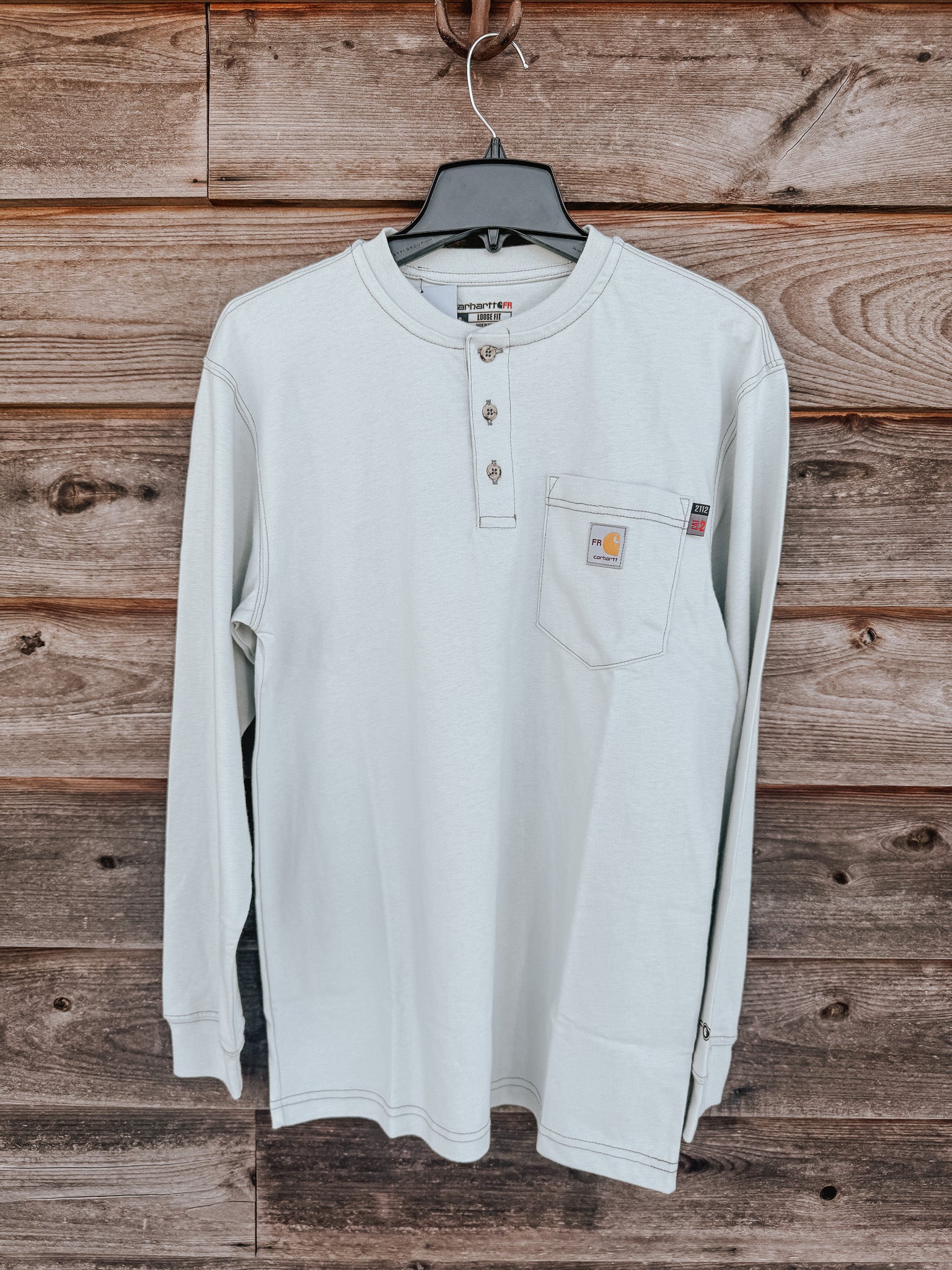 100237-051 | FR Force Henley T-Shirt in Light Gray
