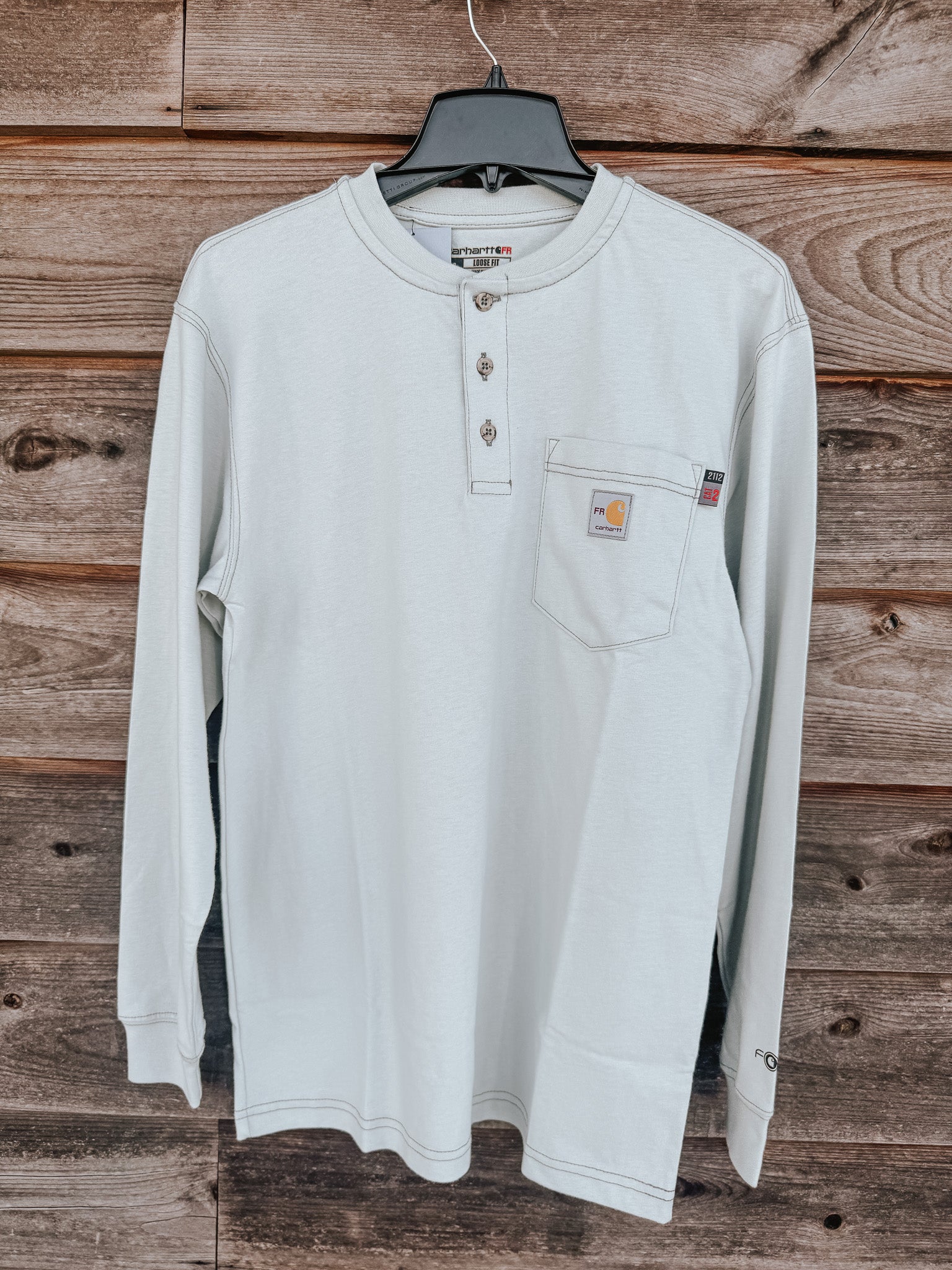 100237-051 | FR Force Henley T-Shirt in Light Gray