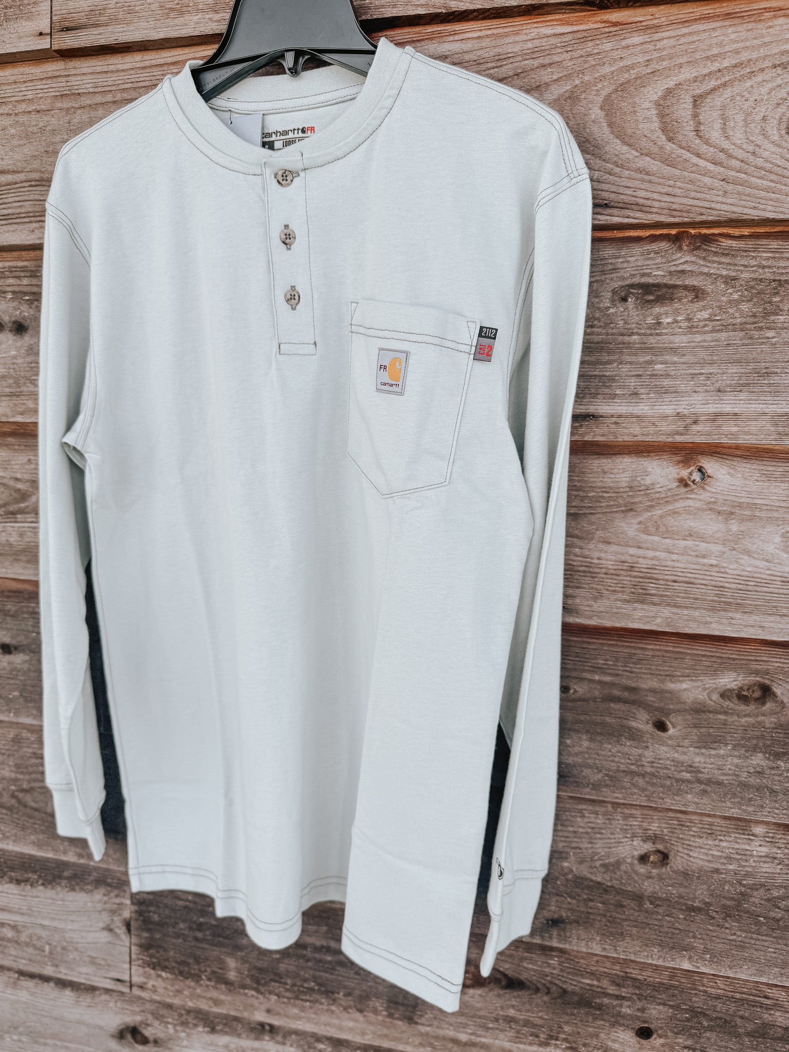 100237-051 | FR Force Henley T-Shirt in Light Gray