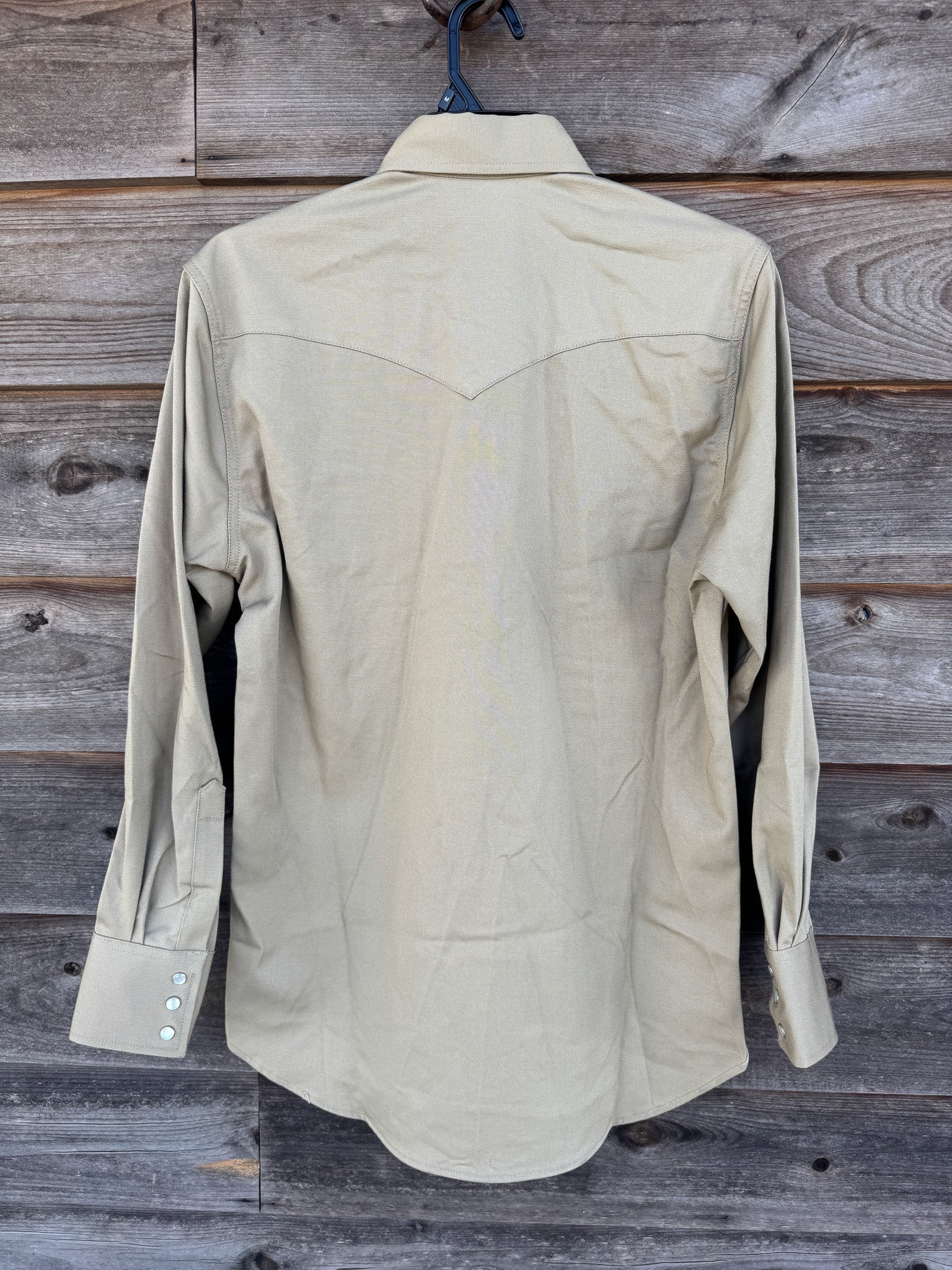 FR12140 | FR Western Snap Solid Twill Work Shirt in Khaki