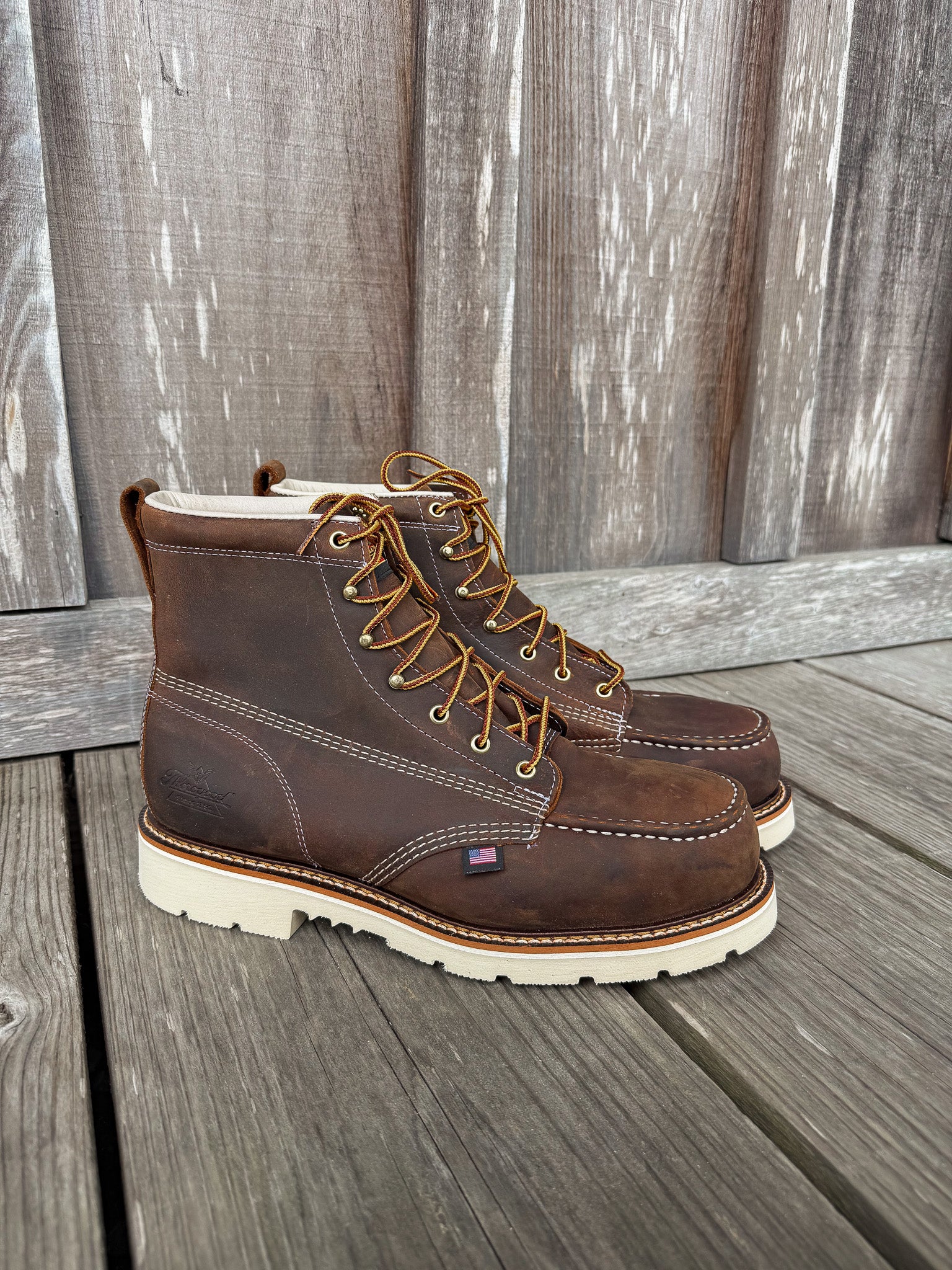 804-4375 | American Heritage 6″ Trail Crazy Horse Steel Toe Work Boots