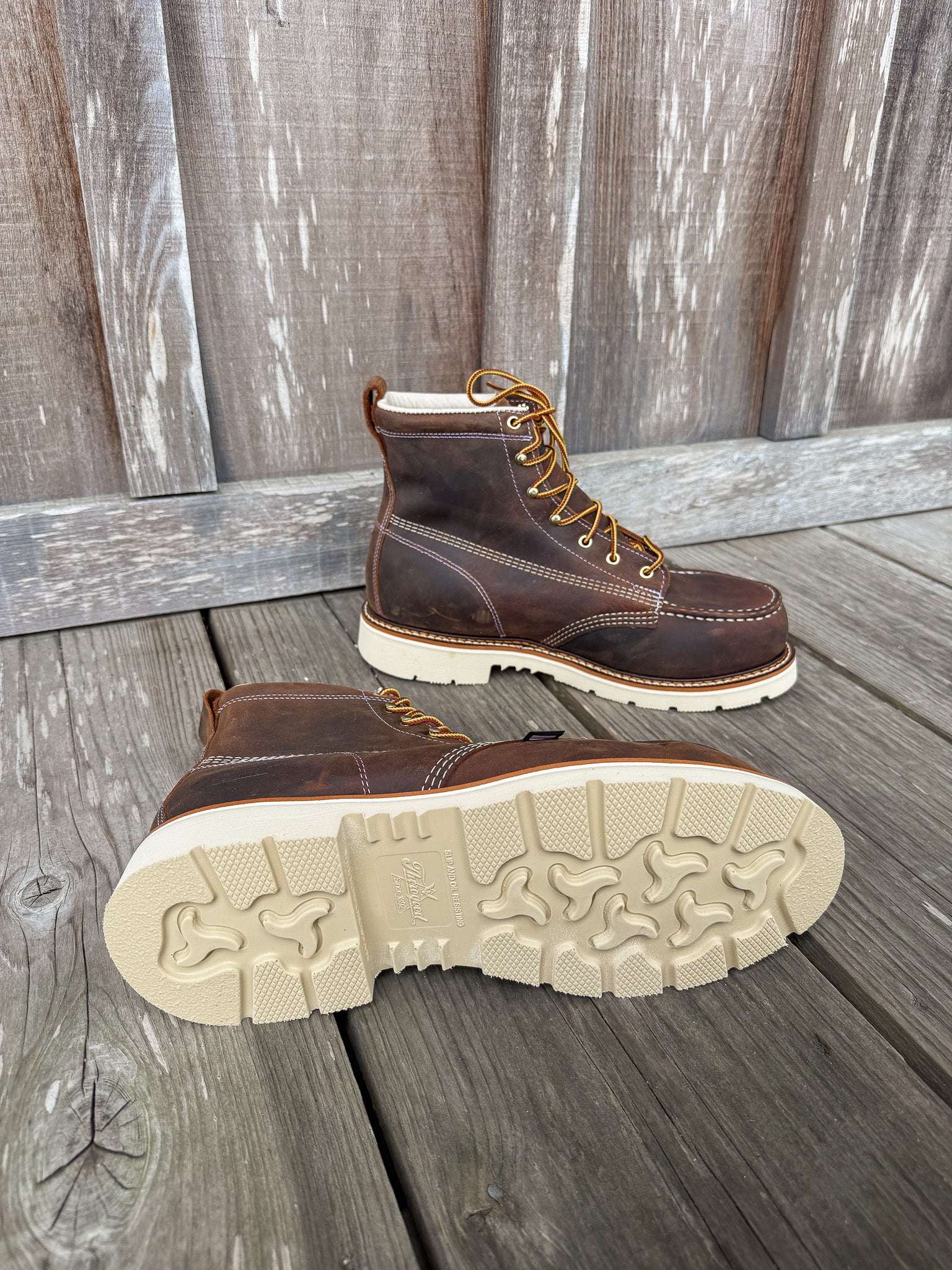 804-4375 | American Heritage 6″ Trail Crazy Horse Steel Toe Work Boots