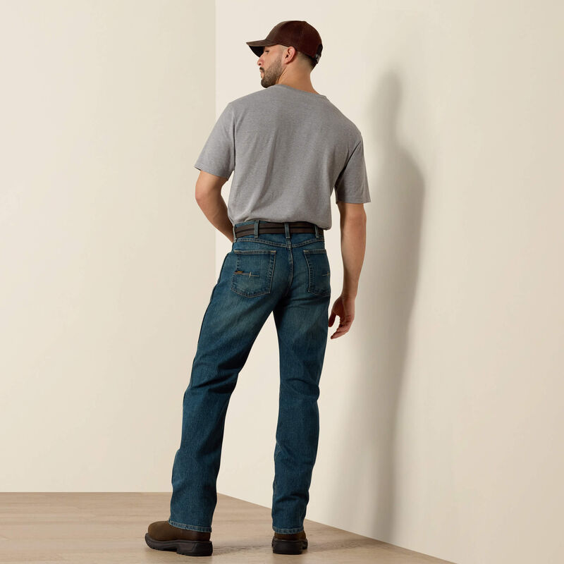 10016221 | Ariat NON-FR Rebar M4 Relaxed DuraStretch Boot Cut Jeans - Carbine
