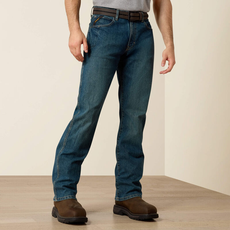 10016221 | Ariat NON-FR Rebar M4 Relaxed DuraStretch Boot Cut Jeans - Carbine
