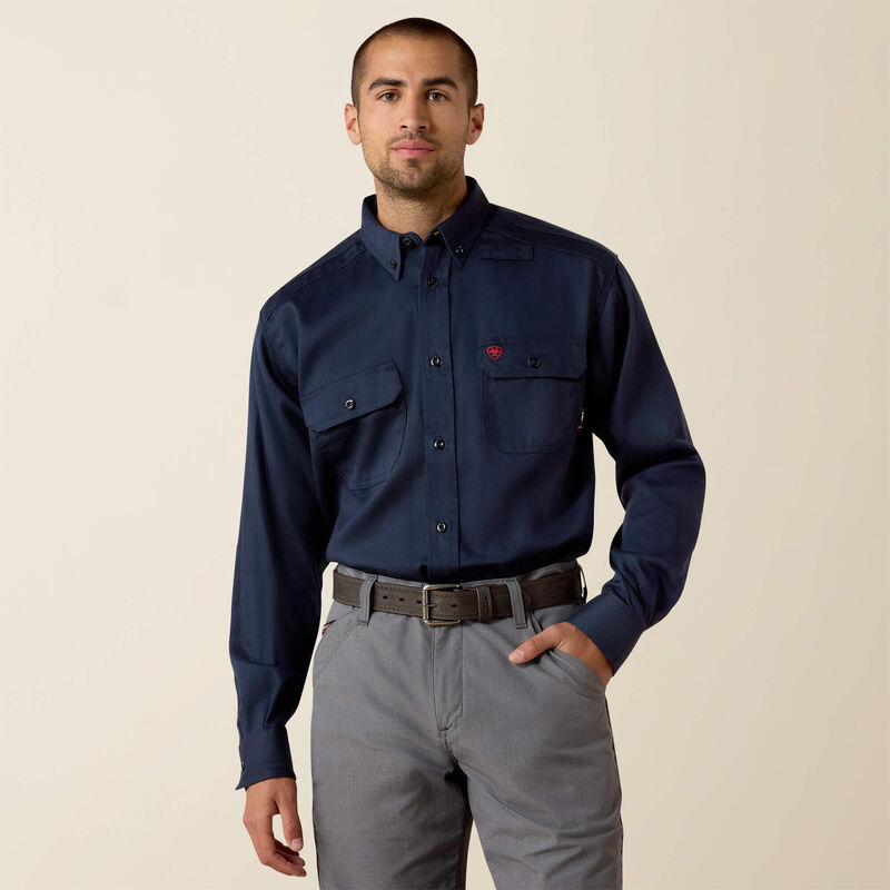10018816 | FR Solid Work Shirt in Navy