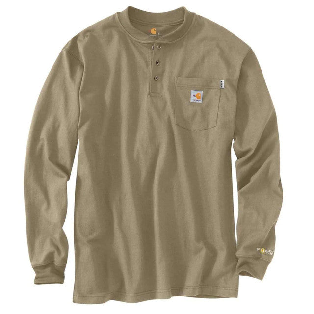 100237-250 | FR Force Henley T-Shirt in Khaki