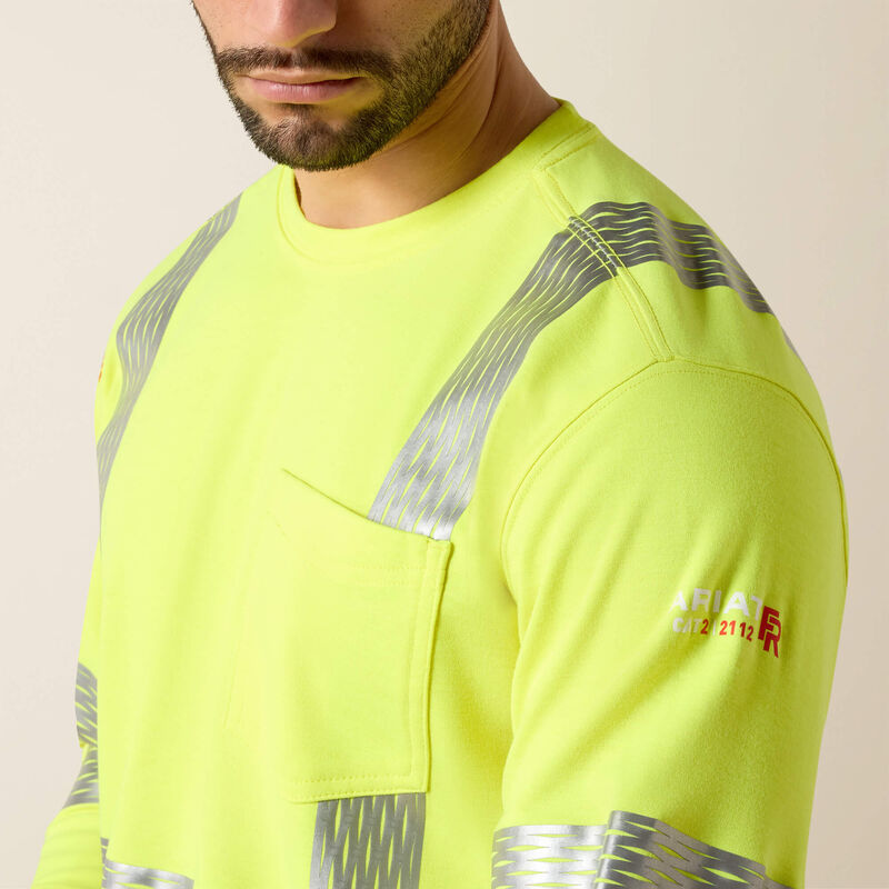 10025432 | FR Hi-Vis T-Shirt in Hi-Vis Yellow
