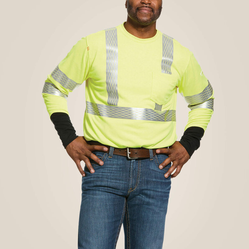 10025432 | FR Hi-Vis T-Shirt in Hi-Vis Yellow