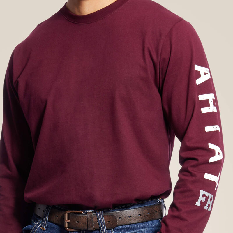 10026435 | FR Roughneck Skull Logo T-Shirt in Malbec
