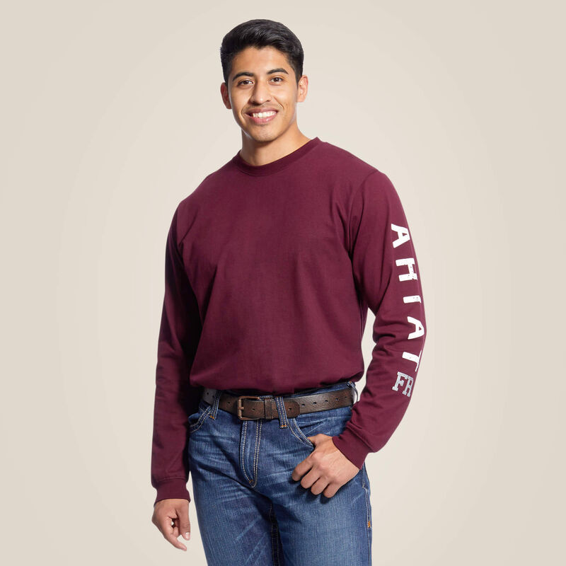 10026435 | FR Roughneck Skull Logo T-Shirt in Malbec