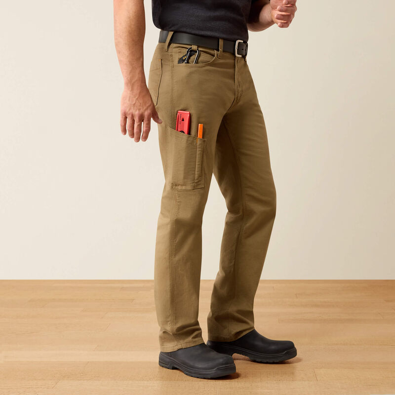 10030239 | Ariat NON-FR Rebar M4 Relaxed DuraStretch Straight Leg Pants - Khaki