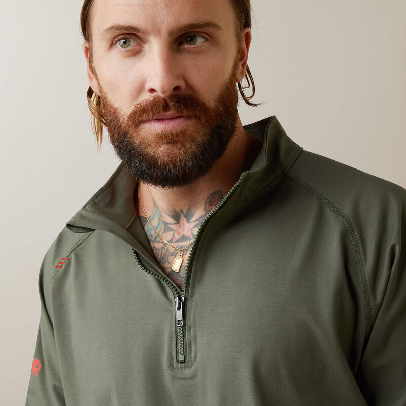 10043566 | FR Combat Stretch Patriot 1/4 Zip Work Shirt