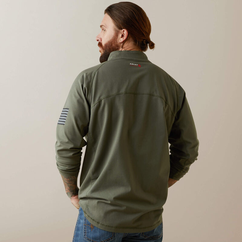 10043566 | FR Combat Stretch Patriot 1/4 Zip Work Shirt