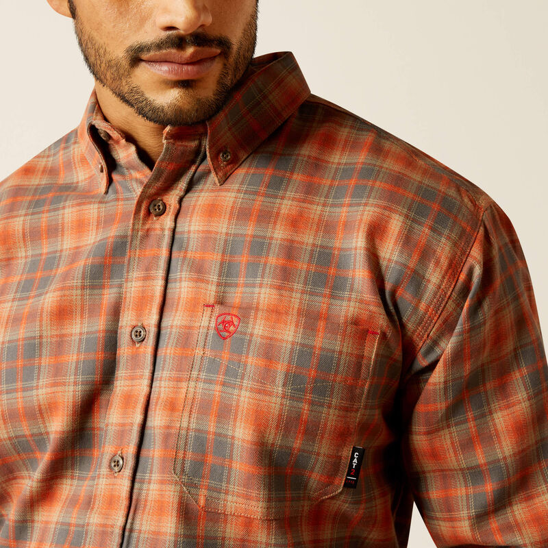 10052497 | FR Olympic Work Shirt in Khaki Plaid