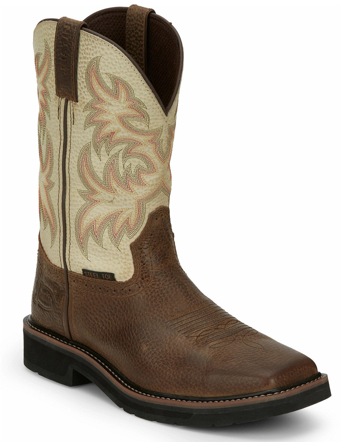 SE4684 | Driller Cream Square Steel Toe Work Boots