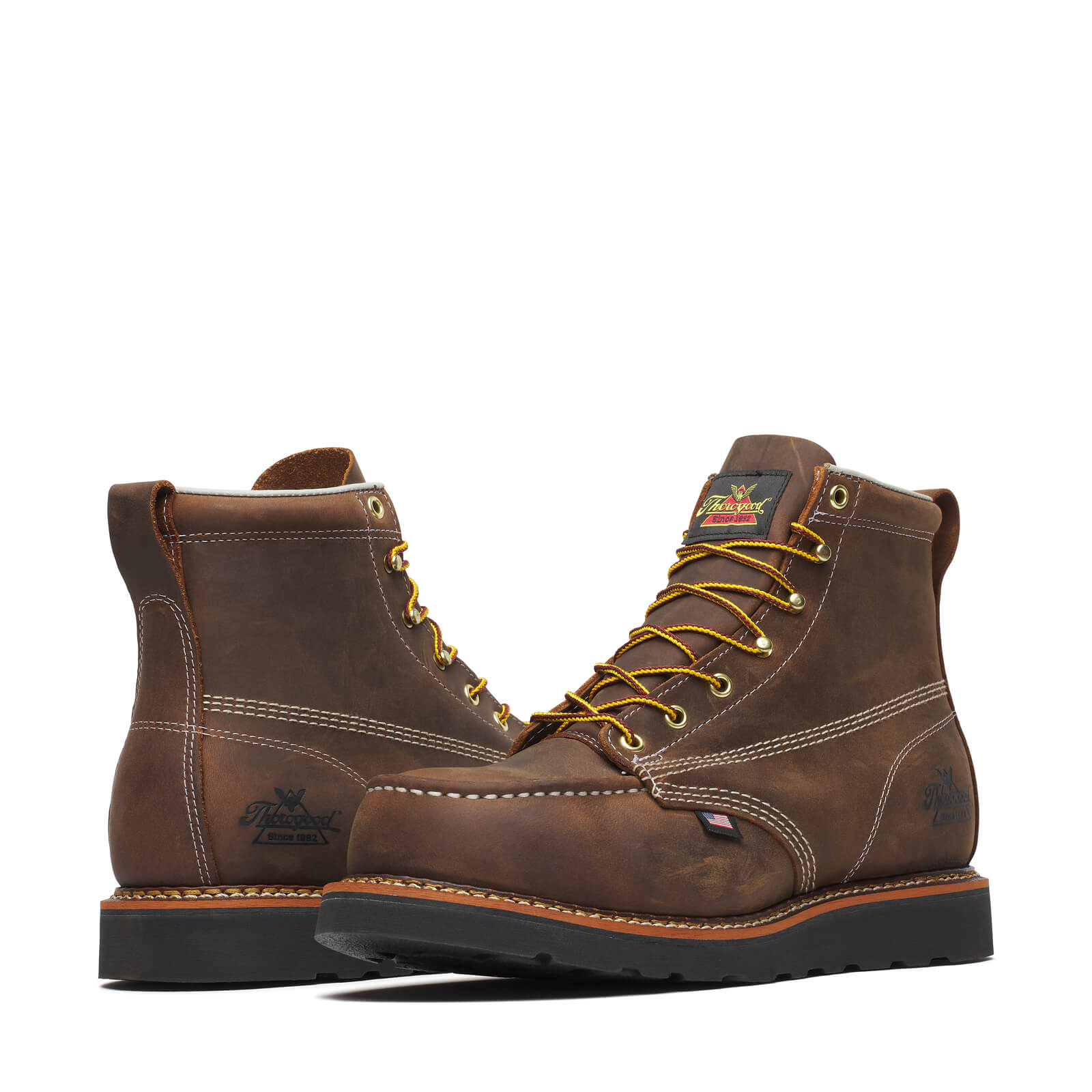 804-4135 | American Heritage  6″ Crazy Horse Steel Toe Work Boots