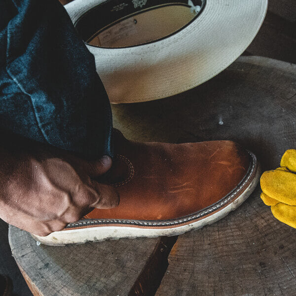 814-4208 | American Heritage Tobacco Wellington MAXWear Wedge Work Boots