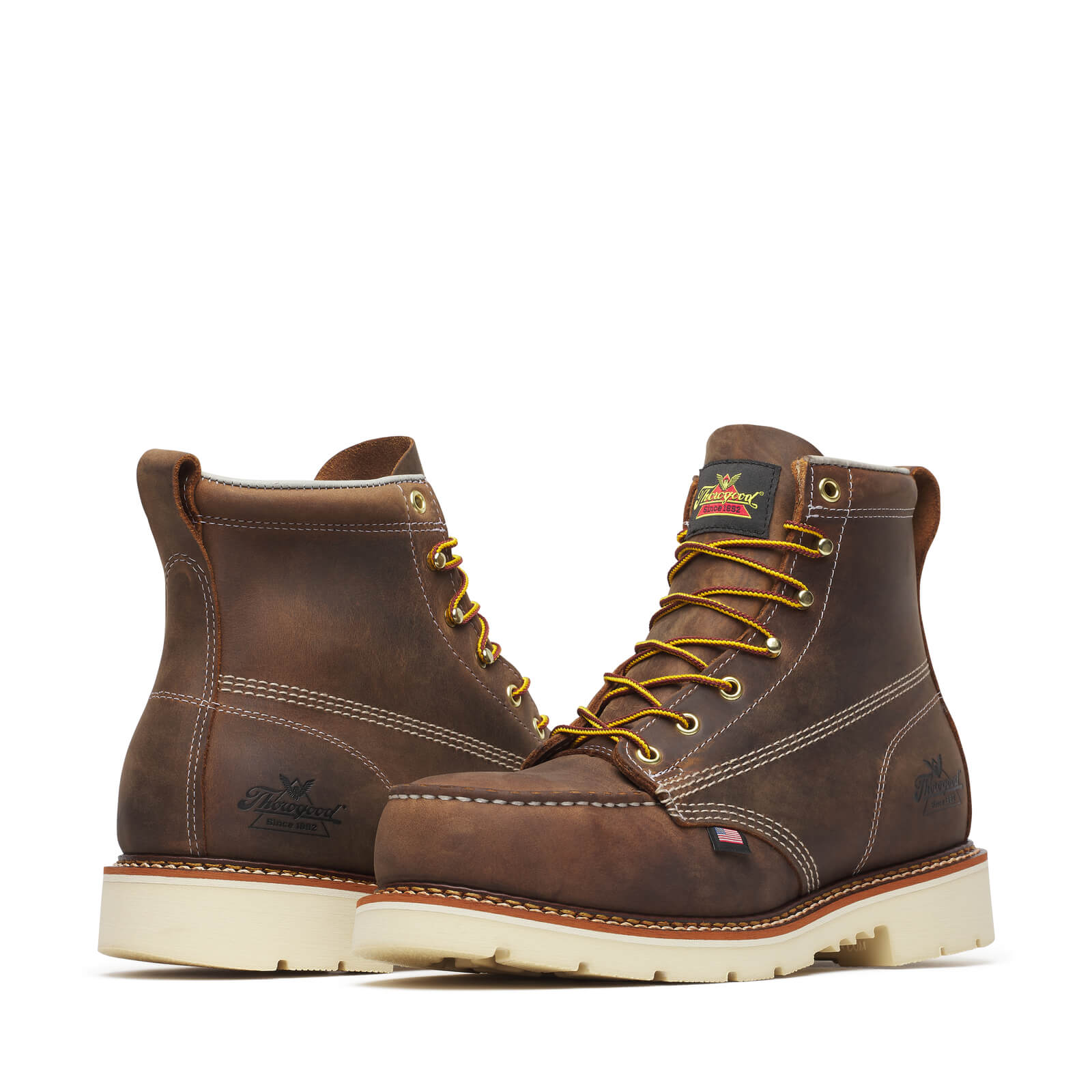 804-4375 | American Heritage 6″ Trail Crazy Horse Steel Toe Work Boots