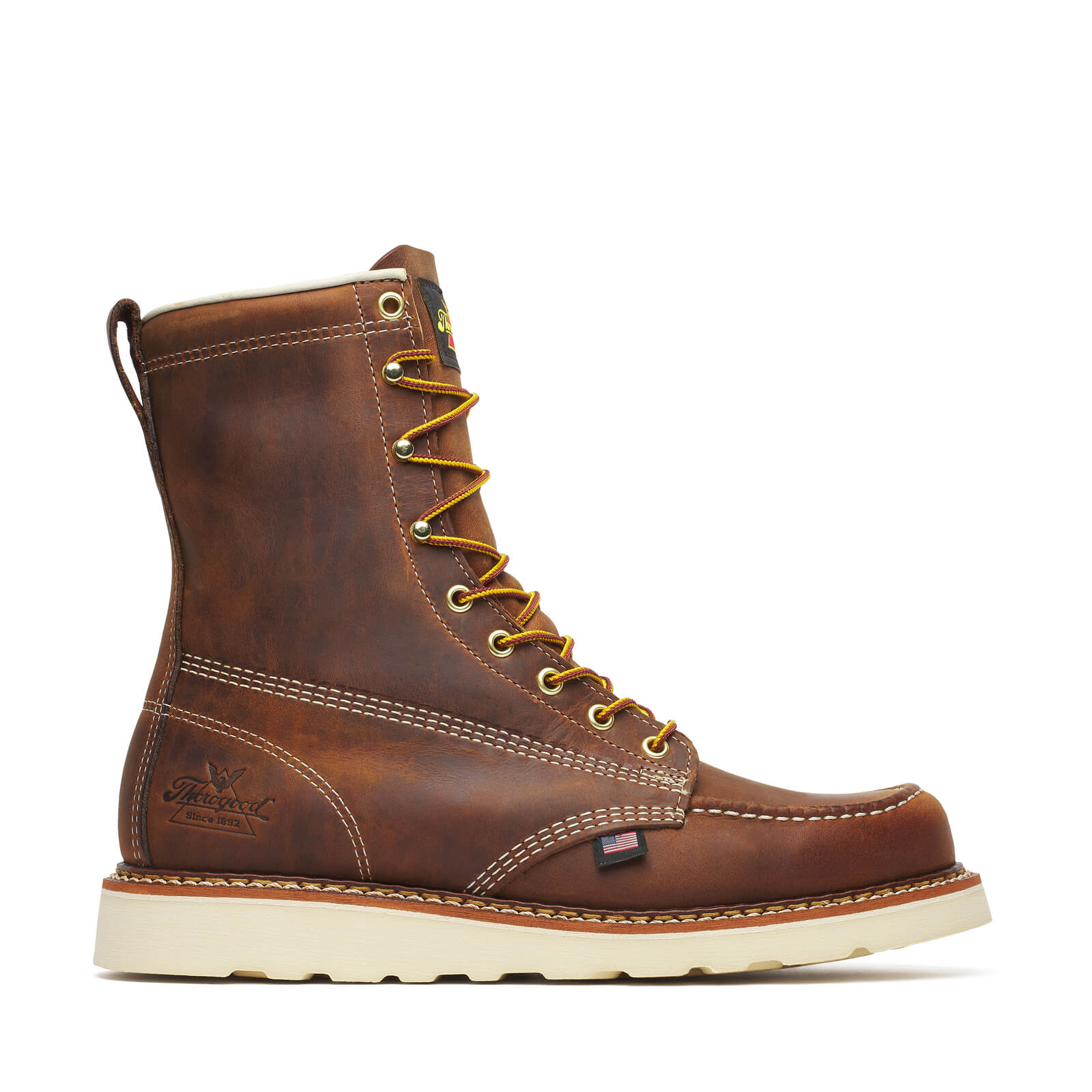814-4178 | American Heritage 8″ Trail Crazy Horse Wedge Work Boots