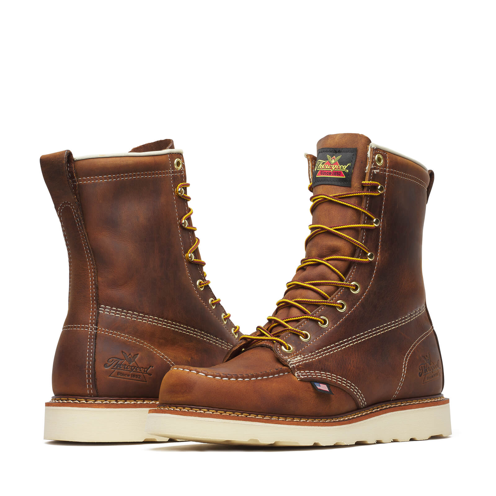 814-4178 | American Heritage 8″ Trail Crazy Horse Wedge Work Boots