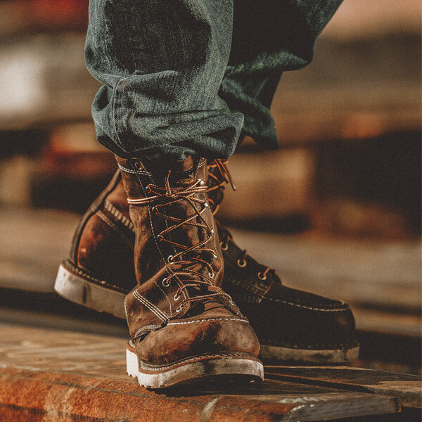 814-4178 | American Heritage 8″ Trail Crazy Horse Wedge Work Boots