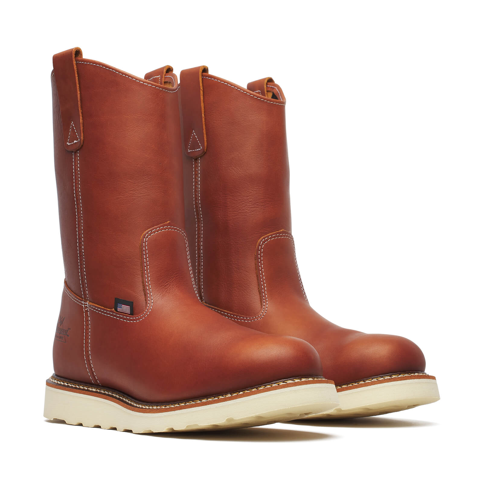 814-4208 | American Heritage Tobacco Wellington MAXWear Wedge Work Boots