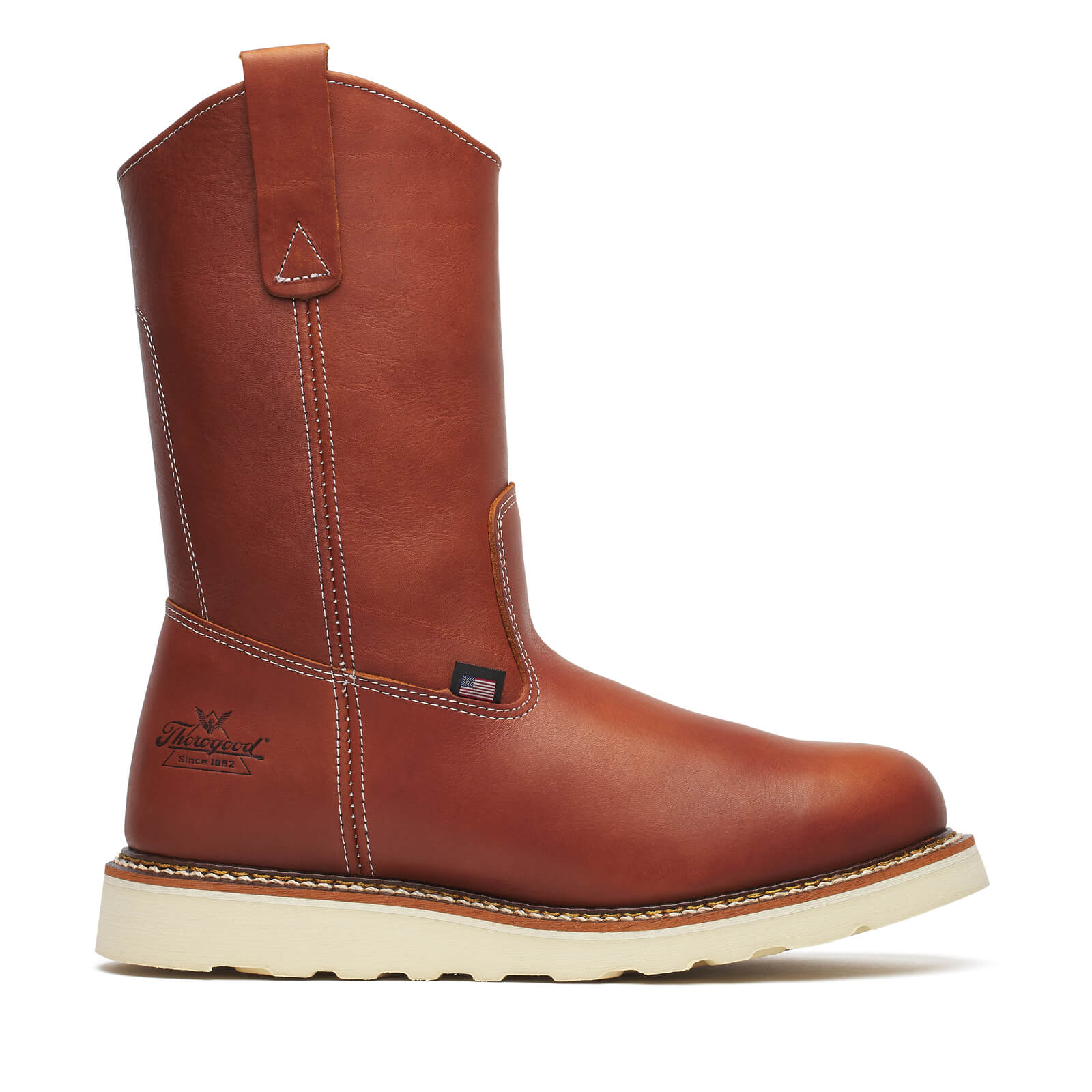 814-4208 | American Heritage Tobacco Wellington MAXWear Wedge Work Boots
