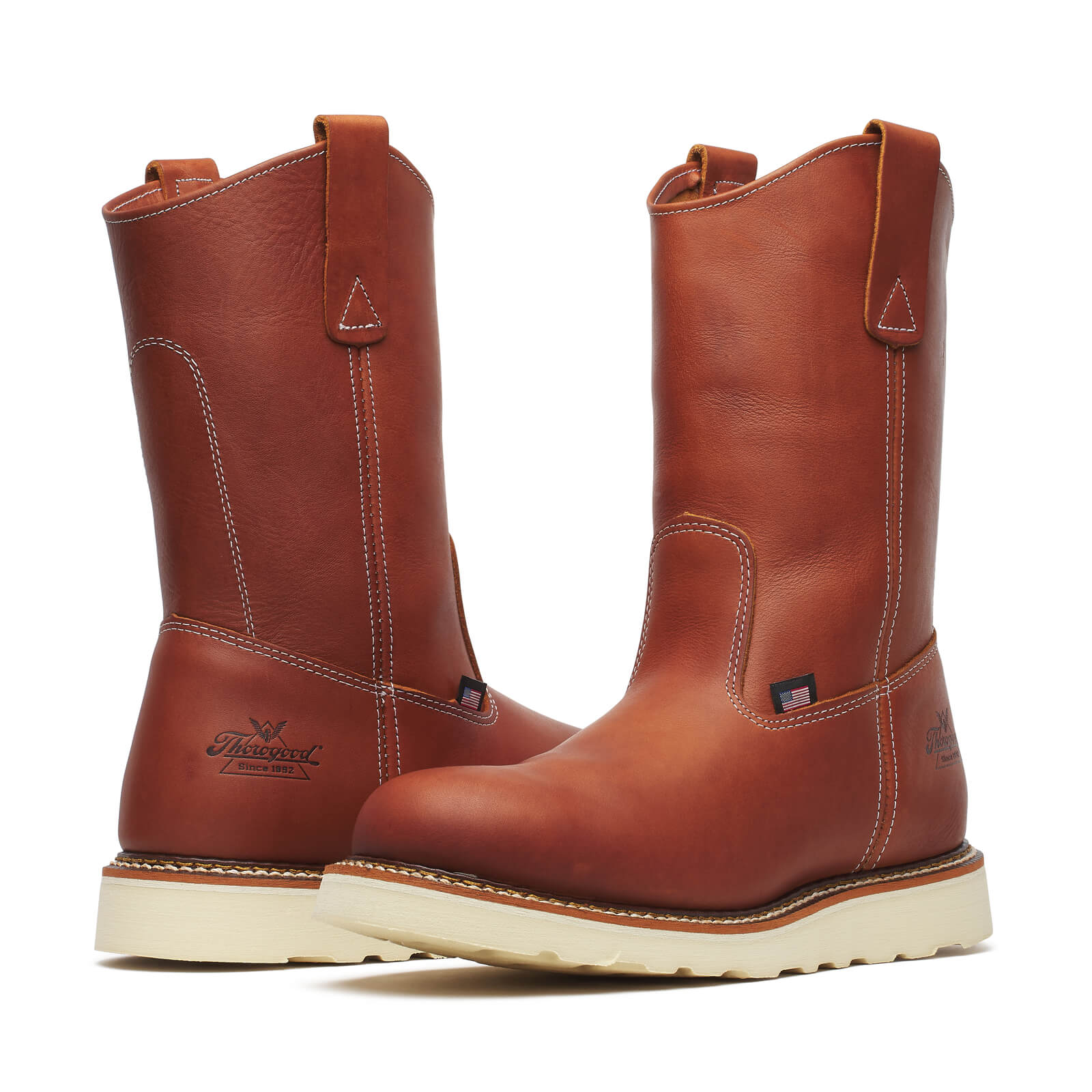 814-4208 | American Heritage Tobacco Wellington MAXWear Wedge Work Boots