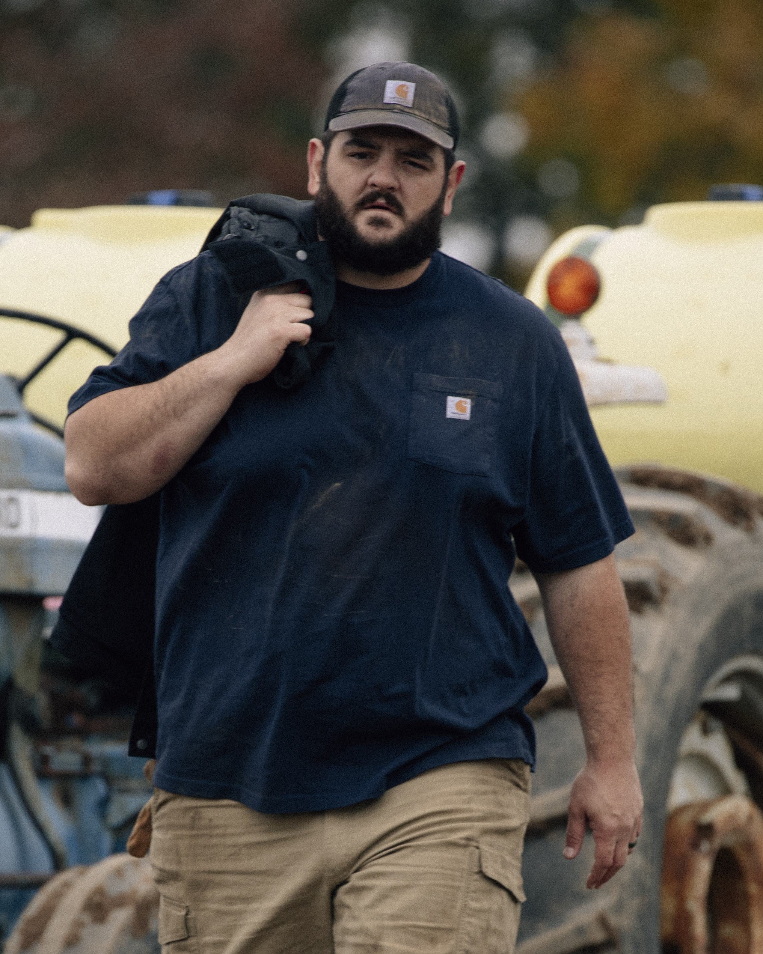 K87-NVY | Loose Fit Heavyweight Short-Sleeve Pocket T-Shirt in Navy