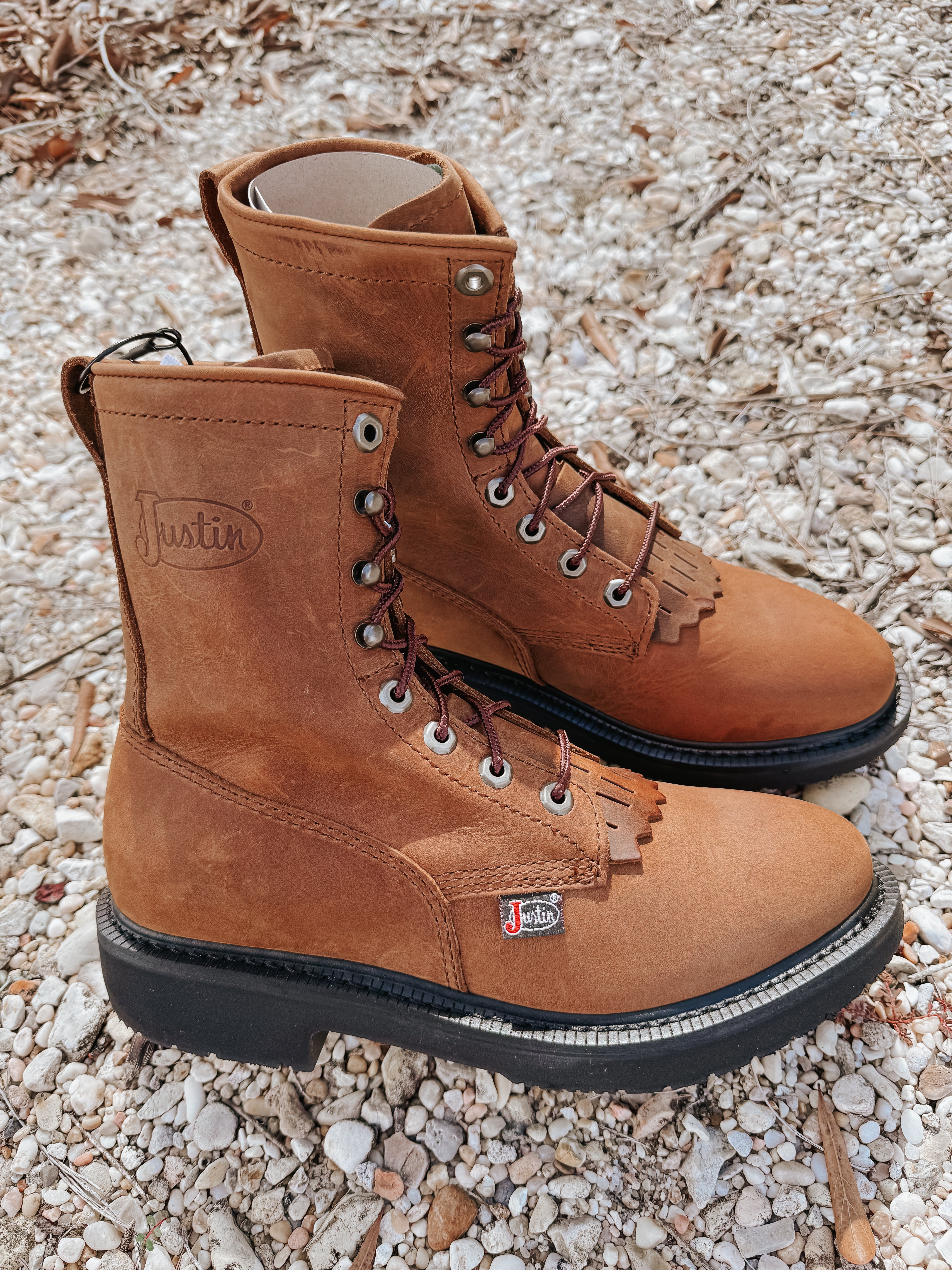 OW760 | Livestock 8" Round Toe Work Boots