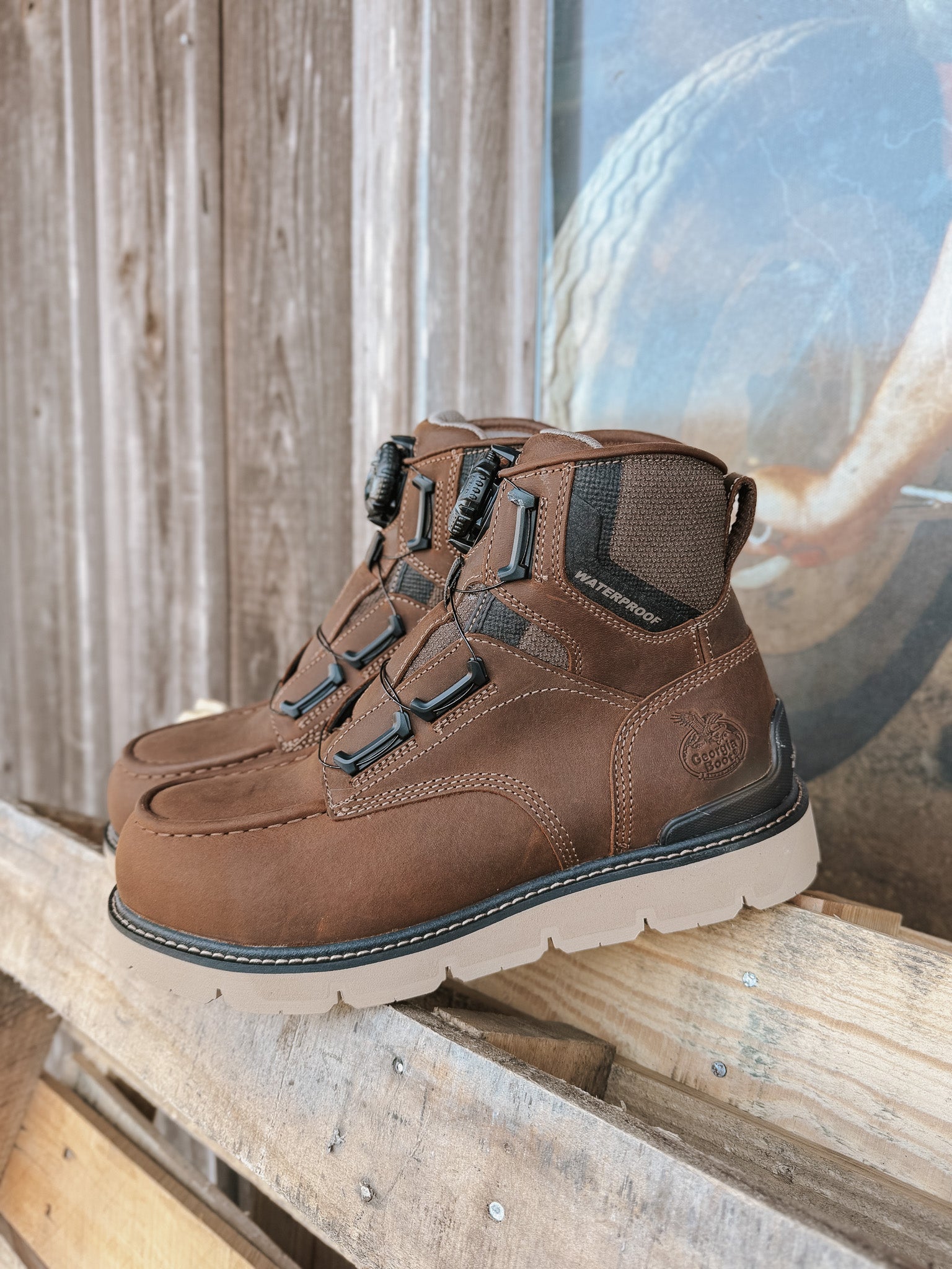 GB00729 | 6" Carbon Flex BOA® Waterproof Carbon Moc Toe Work Boot