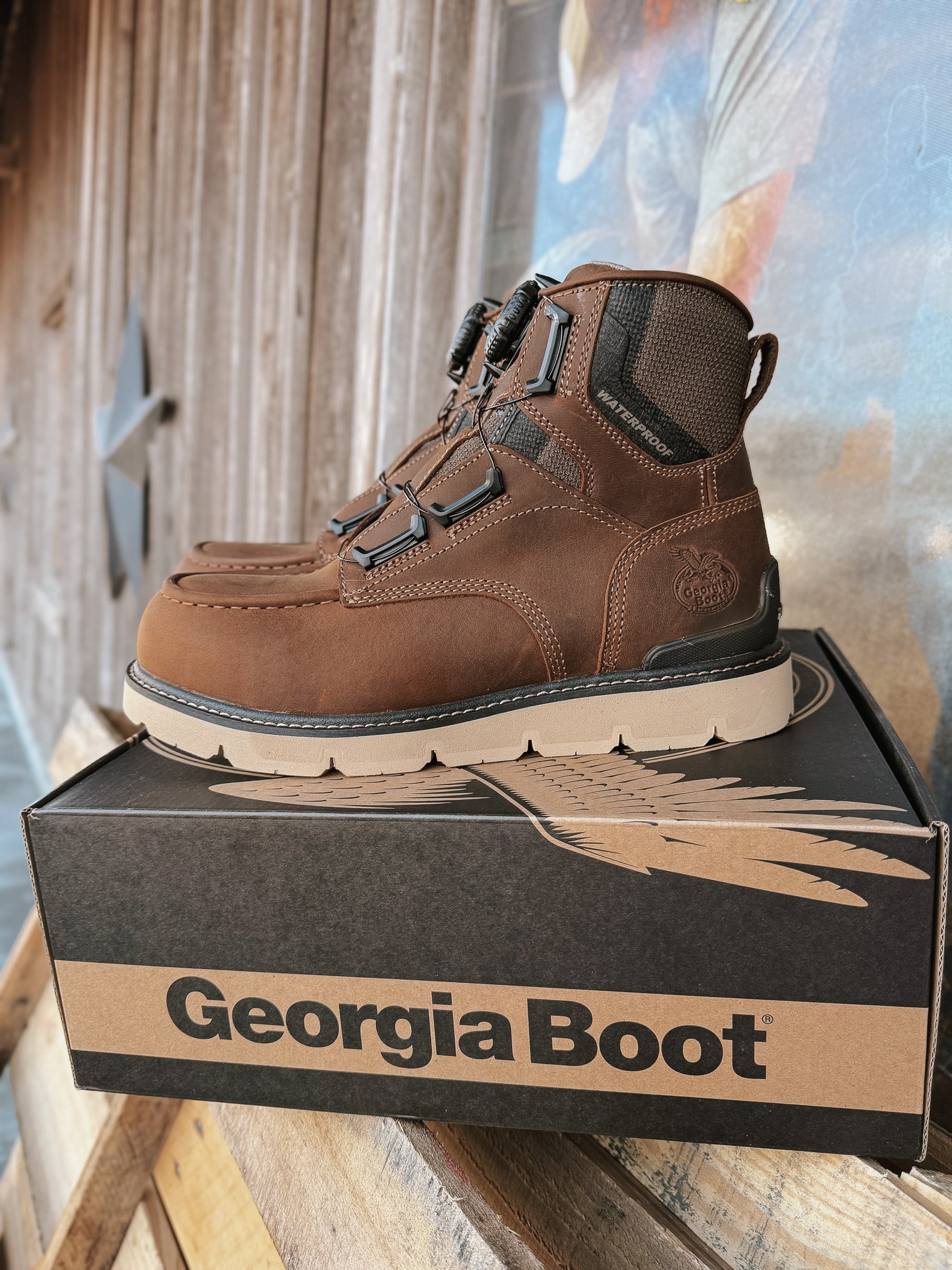 GB00729 | 6" Carbon Flex BOA® Waterproof Carbon Moc Toe Work Boot