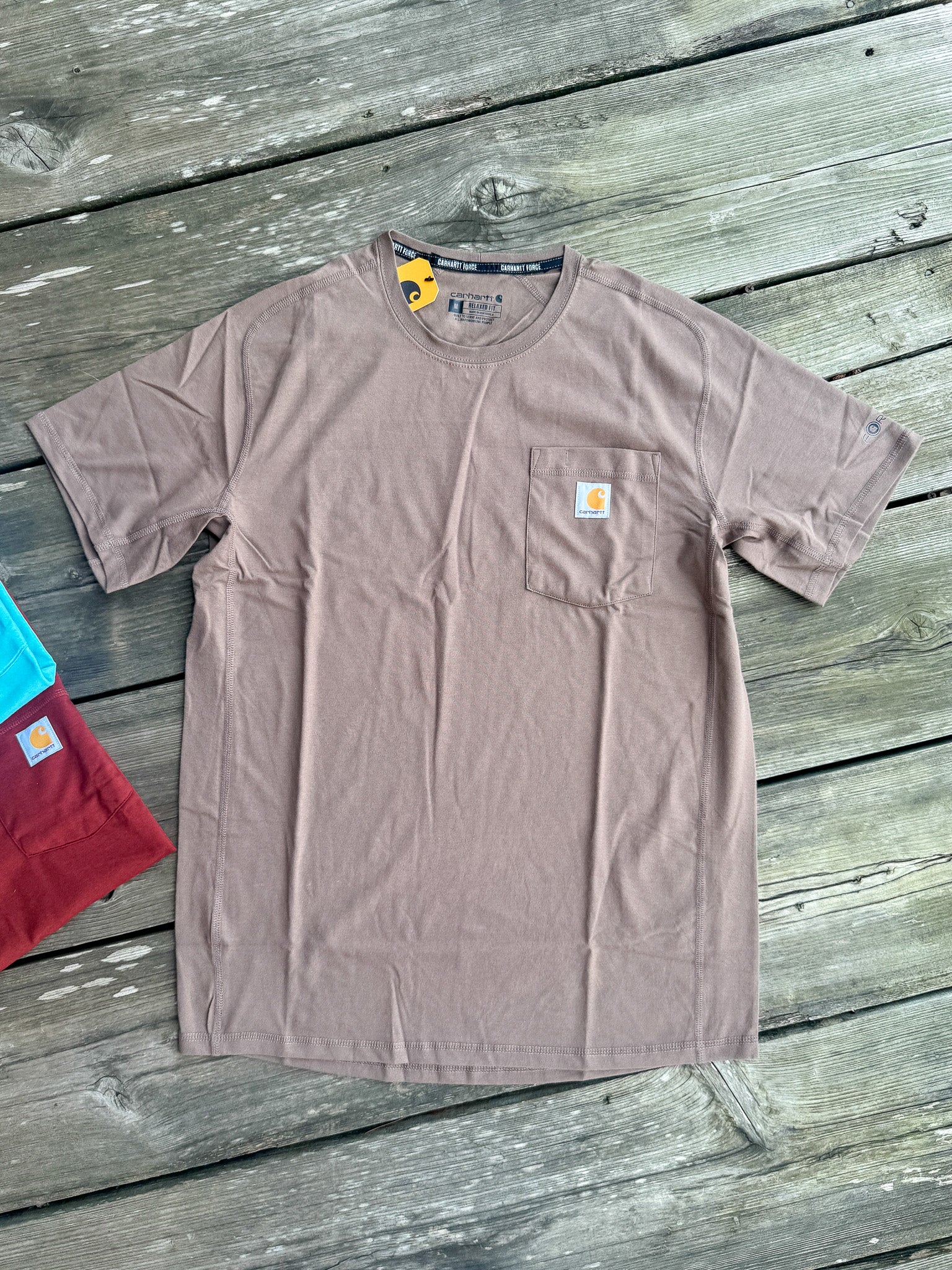 106652-Bb9 | Force Relaxed Fit Short-Sleeve Pocket T-Shirt in Sepia
