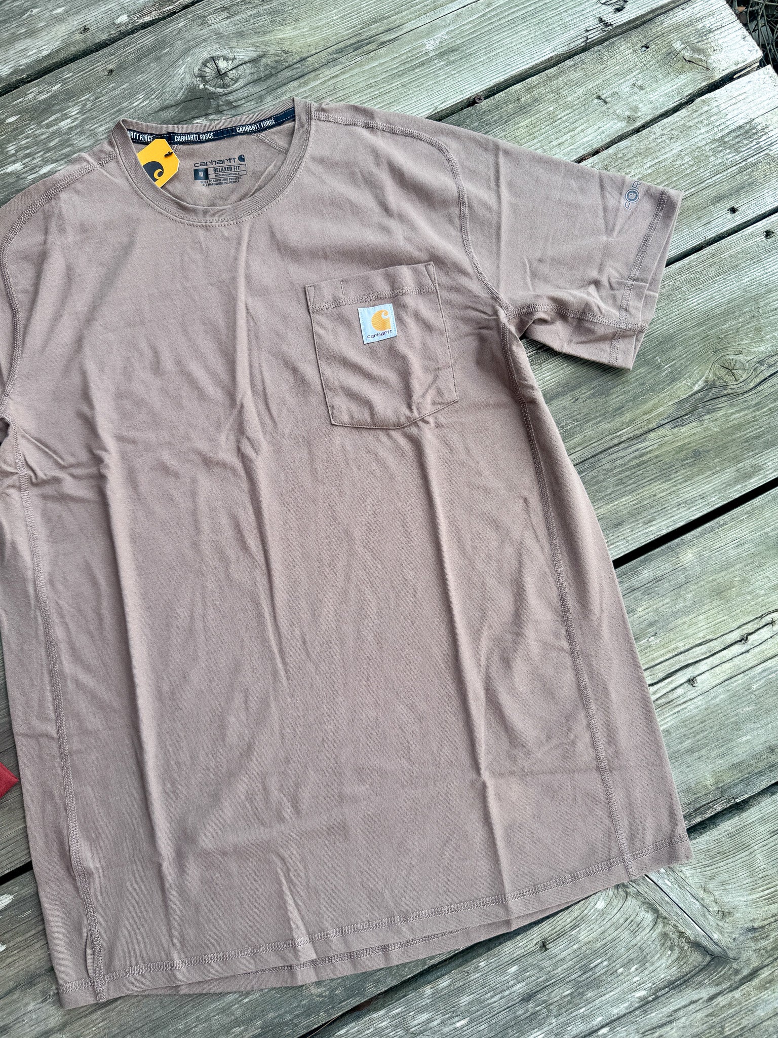 106652-Bb9 | Force Relaxed Fit Short-Sleeve Pocket T-Shirt in Sepia