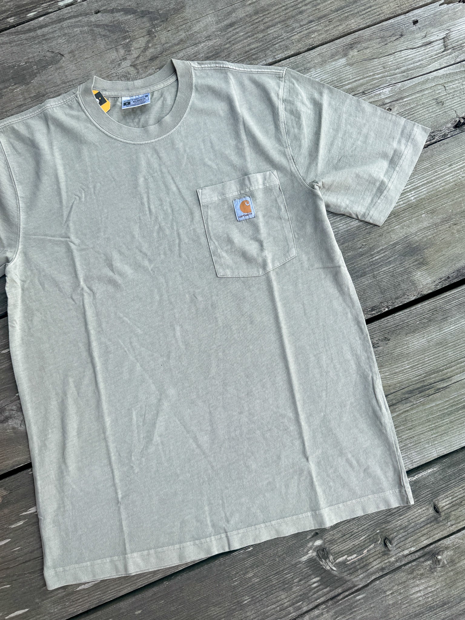 106252-E00 | Re-Engineered Relaxed Fit Lightweight Garment Dyed T-Shirt in Greige