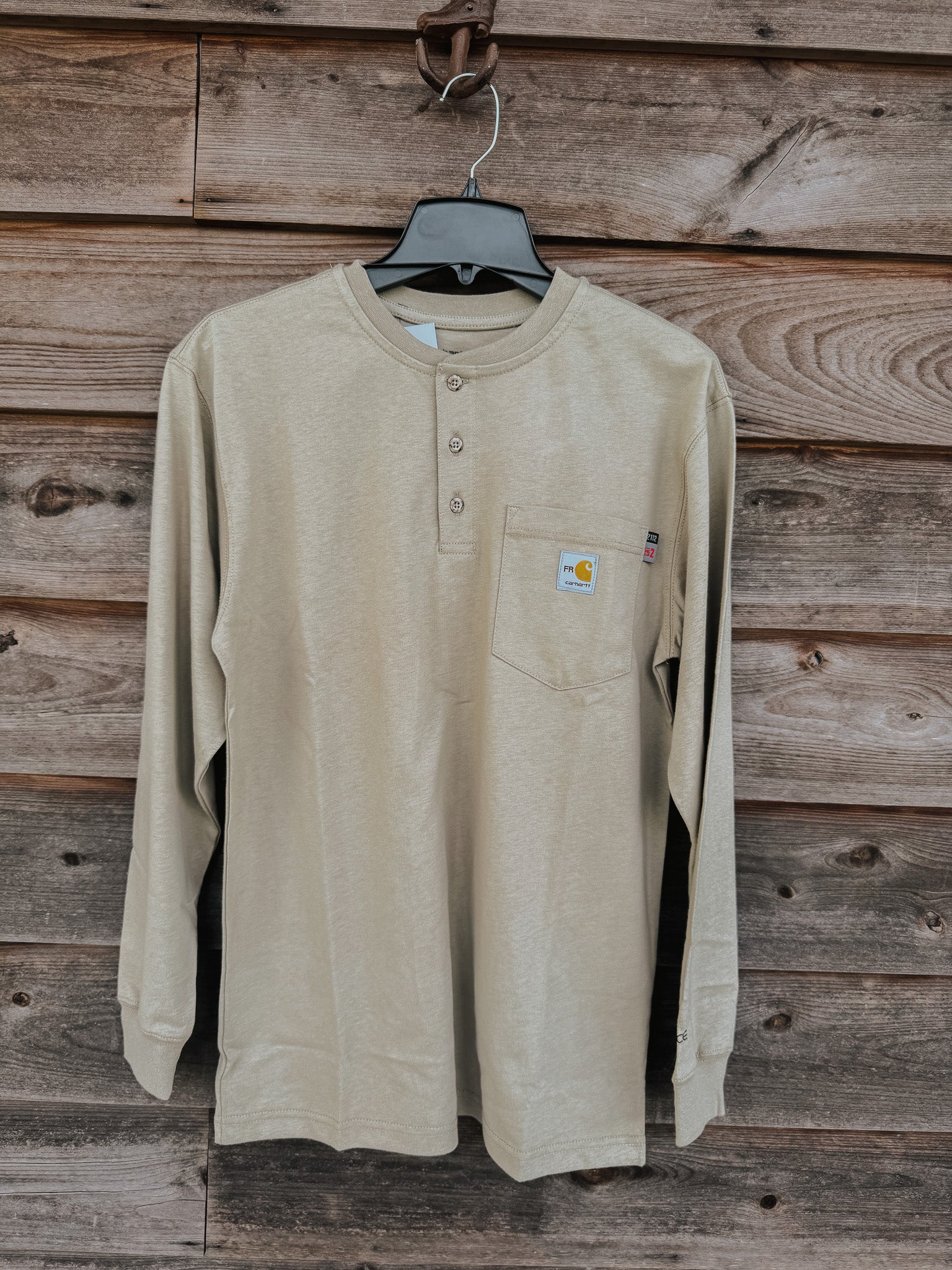 100237-250 | FR Force Henley T-Shirt in Khaki