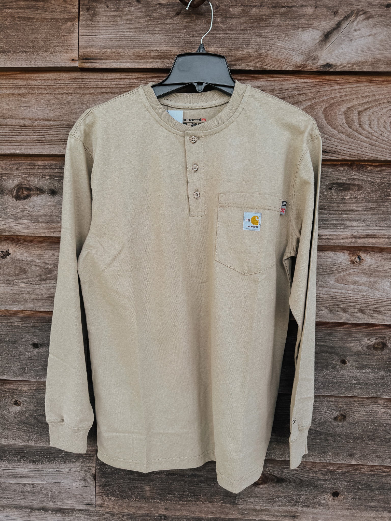 100237-250 | FR Force Henley T-Shirt in Khaki