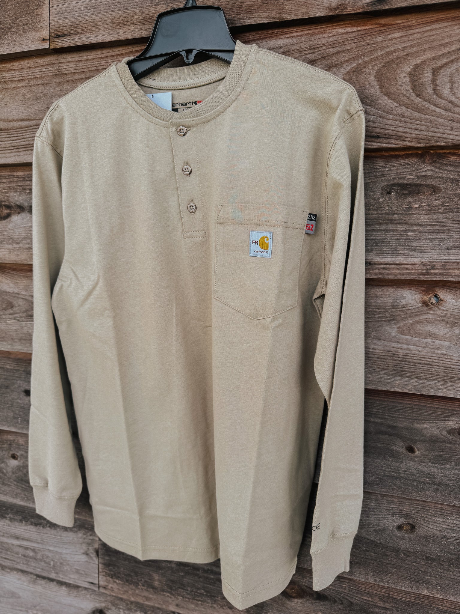 100237-250 | FR Force Henley T-Shirt in Khaki