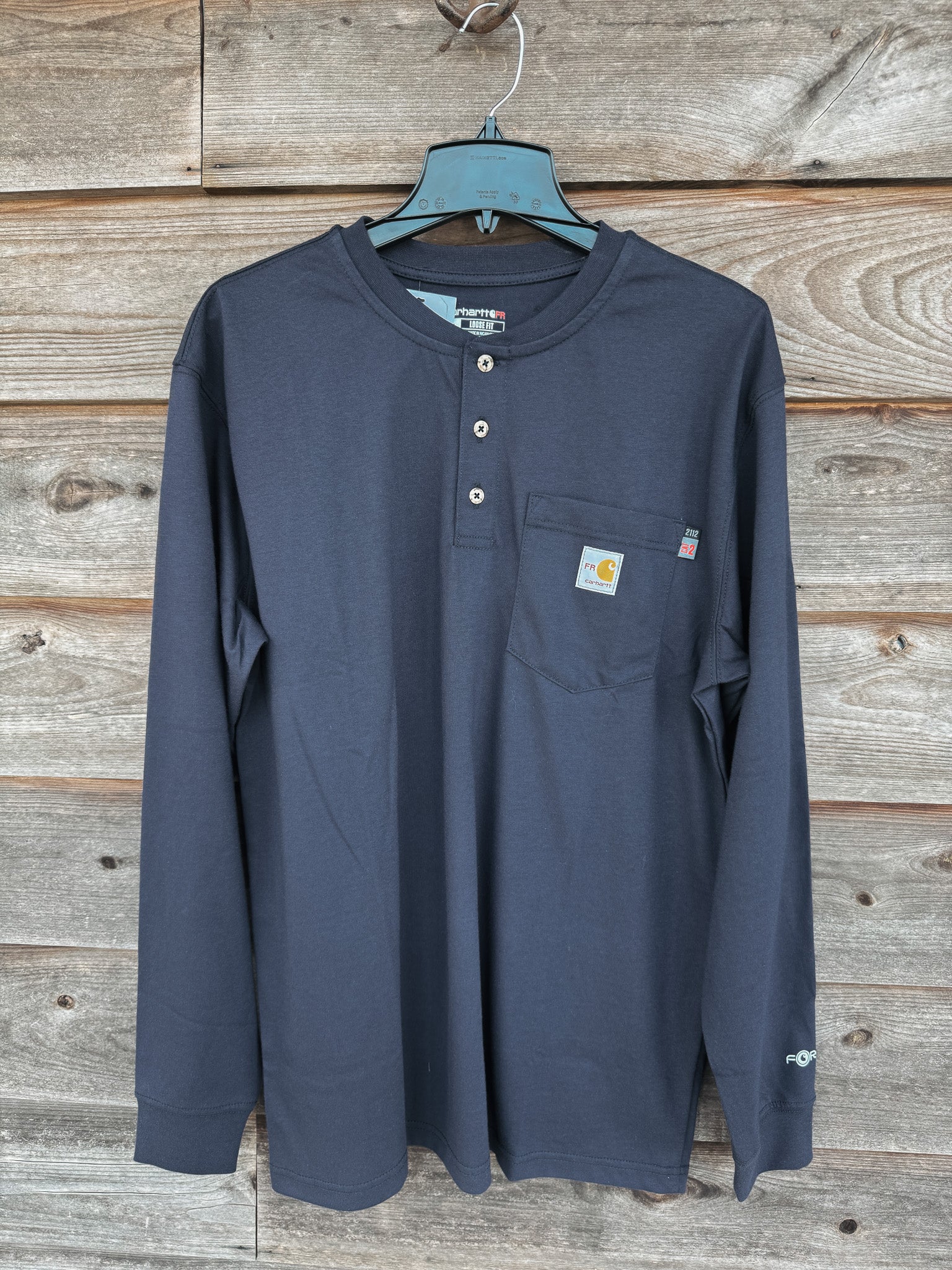 100237-410 | FR Force Henley T-Shirt in Dark Navy