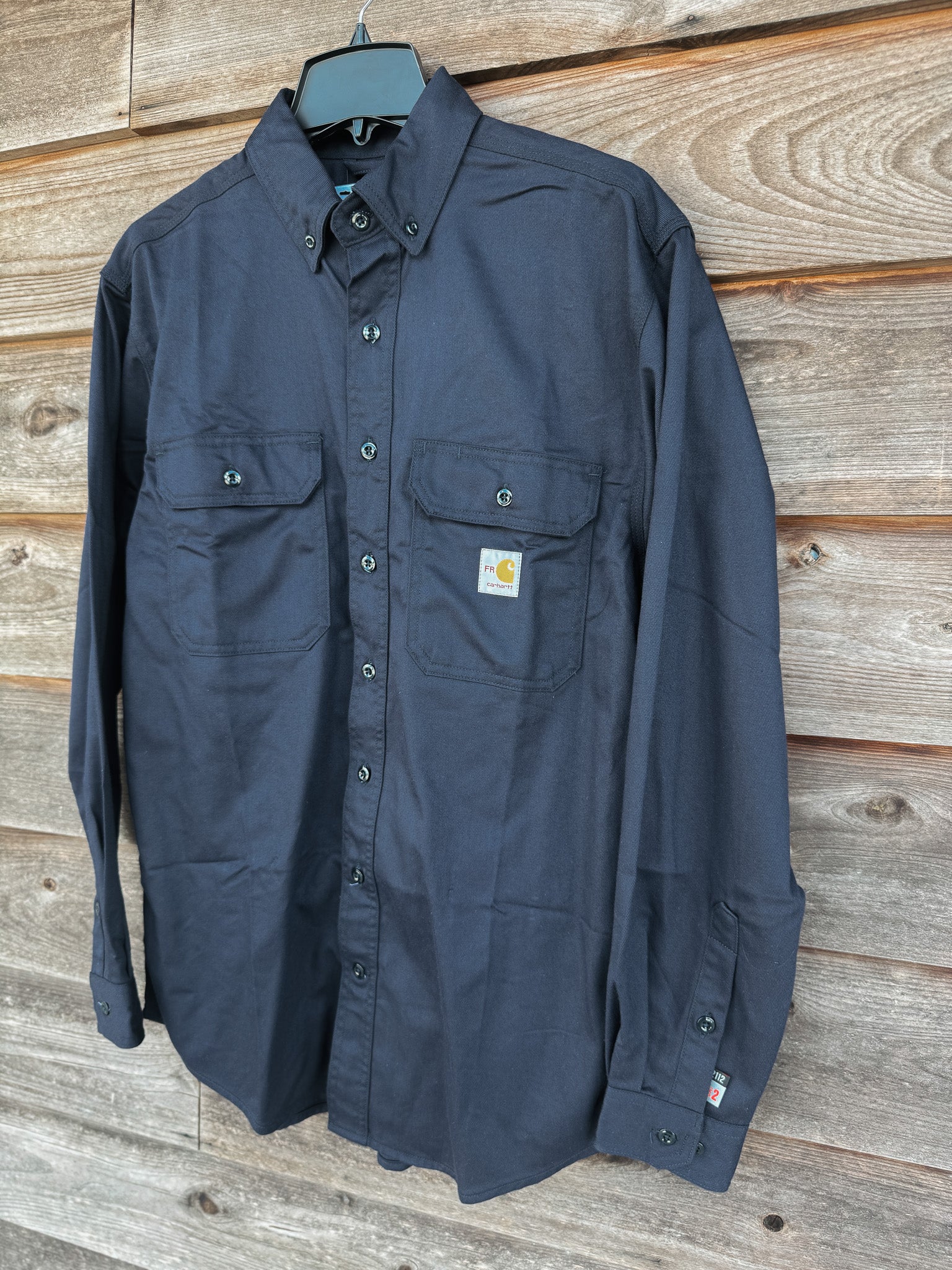 FRS160 | FR Classic Twill Pocket Shirt in Dark Navy