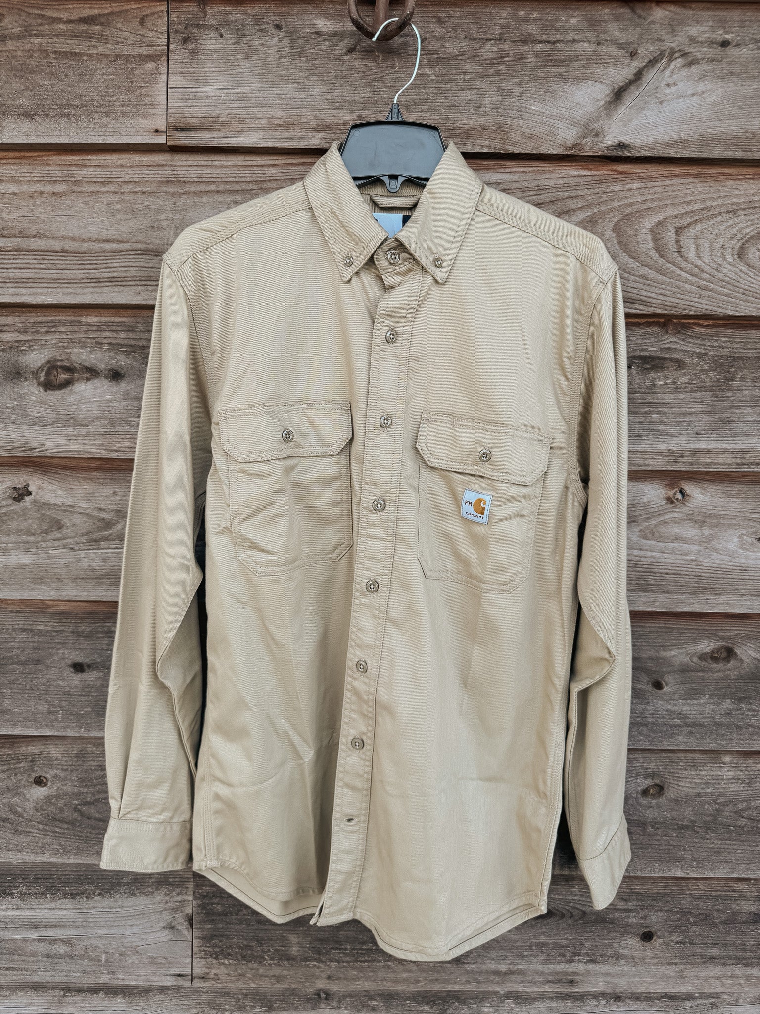 FRS160 | FR Classic Twill Pocket Shirt in Khaki