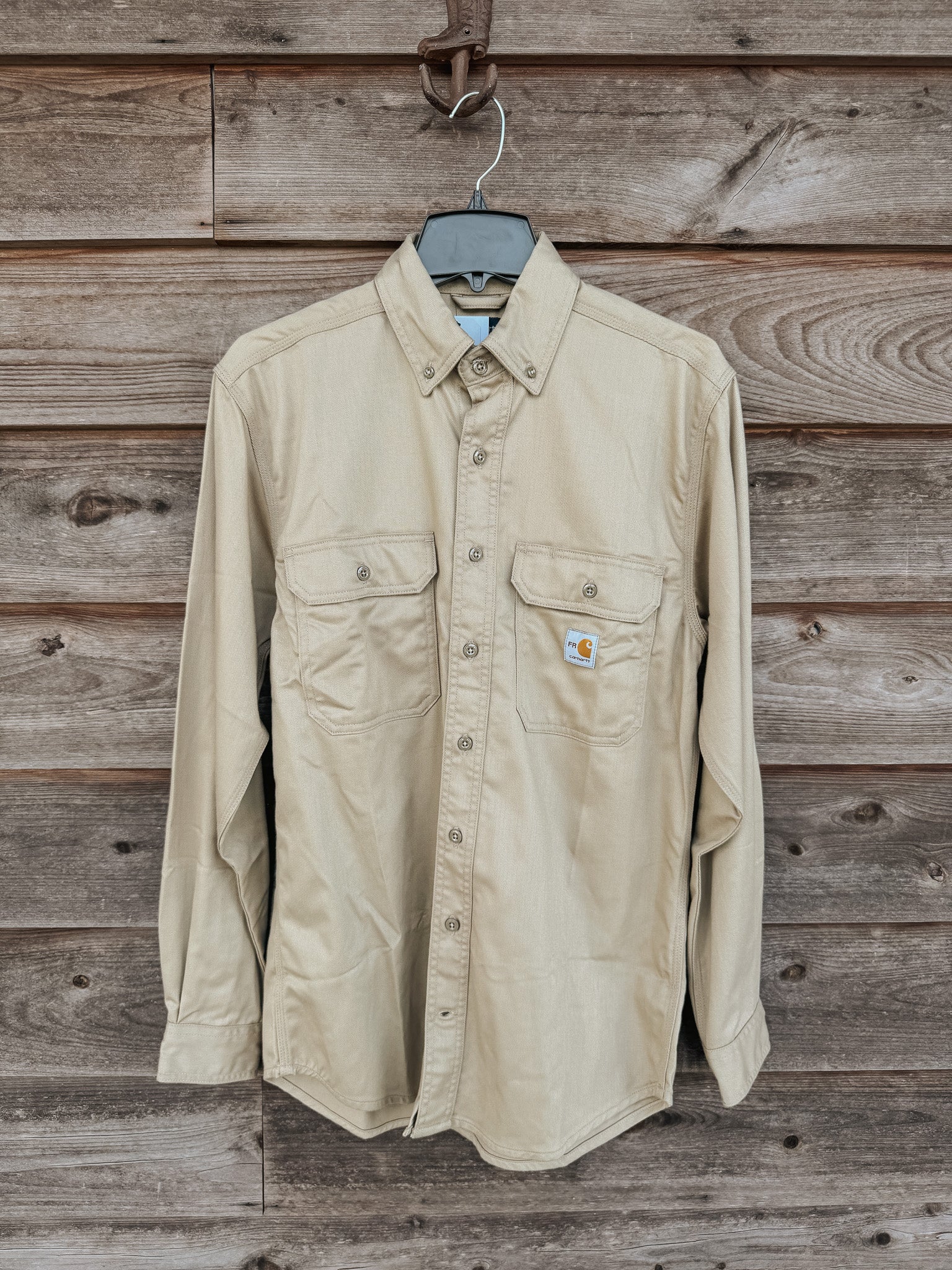 FRS160 | FR Classic Twill Pocket Shirt in Khaki