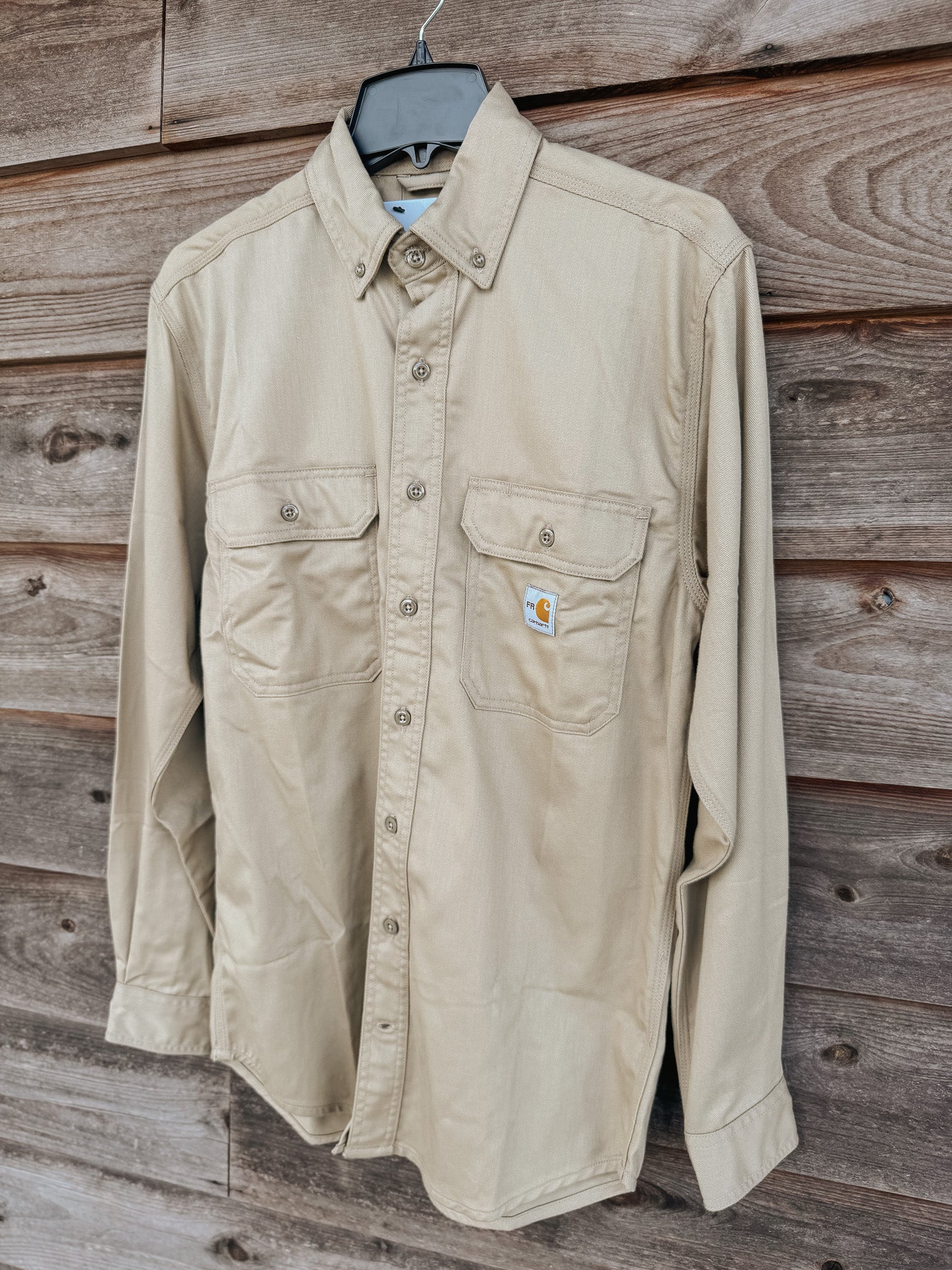 FRS160 | FR Classic Twill Pocket Shirt in Khaki
